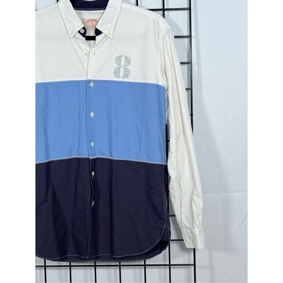 Brooks Brothers LS Shirt Mens M Blue‎ All Supima Cotton X Slim Coastal Preppy - Picture 6 of 10